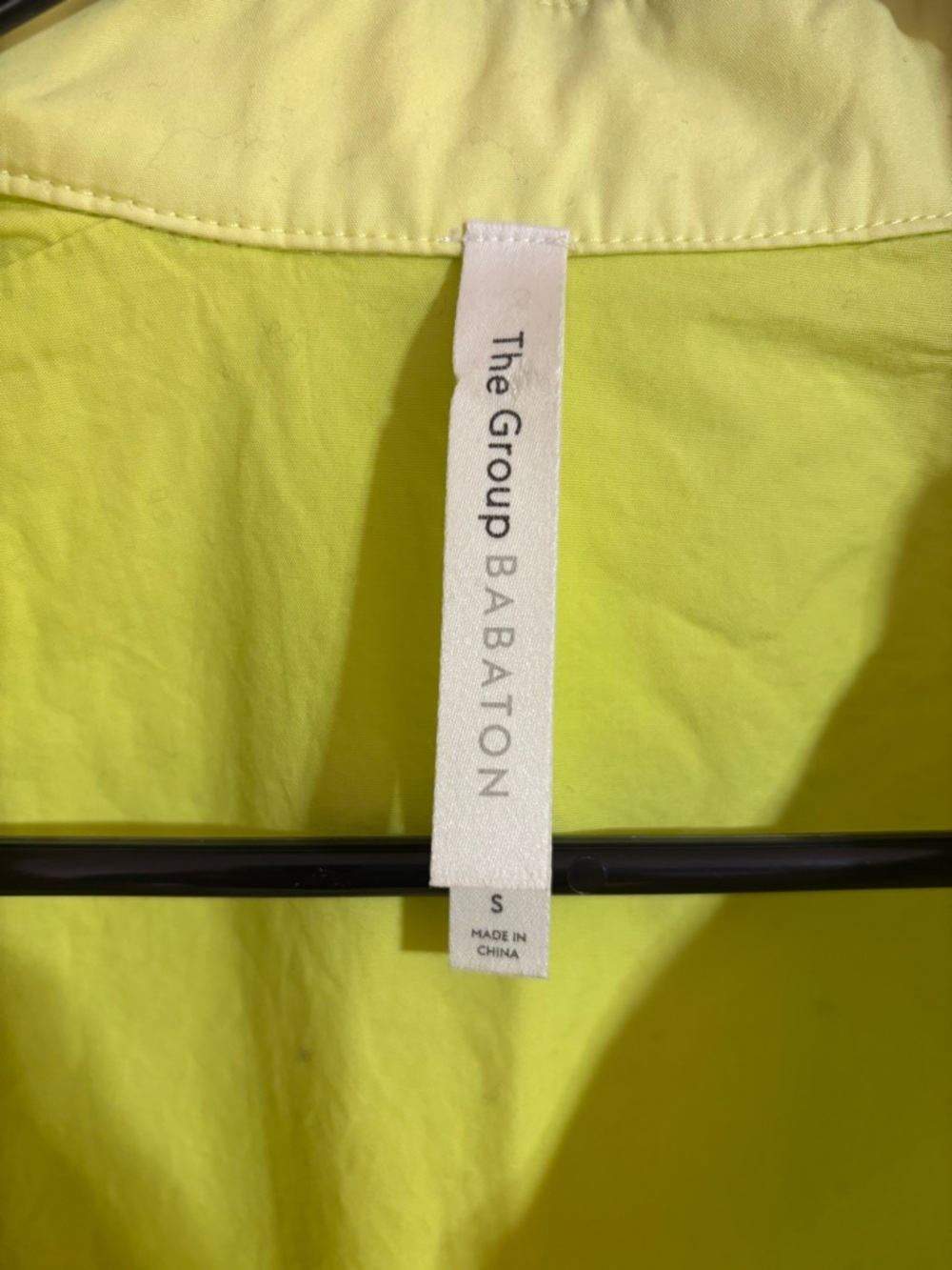 NWT Aritzia Babaton Graydon Oversized Cotton Shacket Sulphur Yellow Size Small - Picture 6 of 8